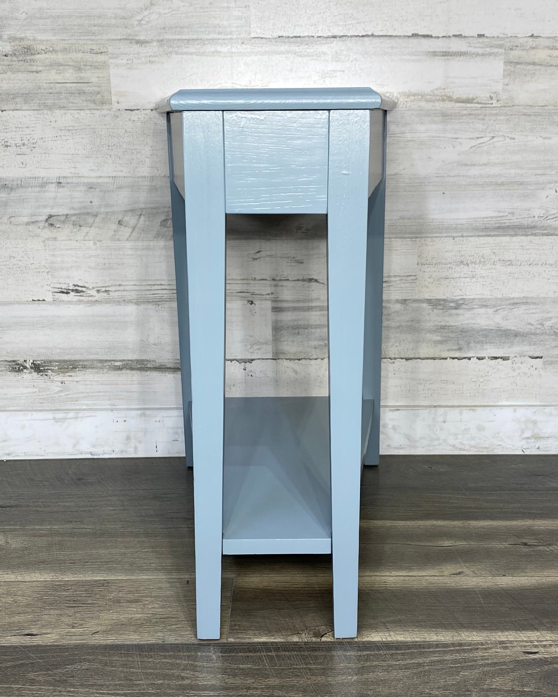 Gray Triangle End Table