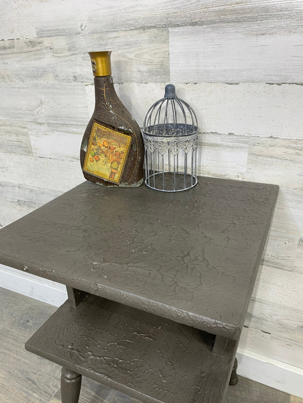 Brown Rustic End Table