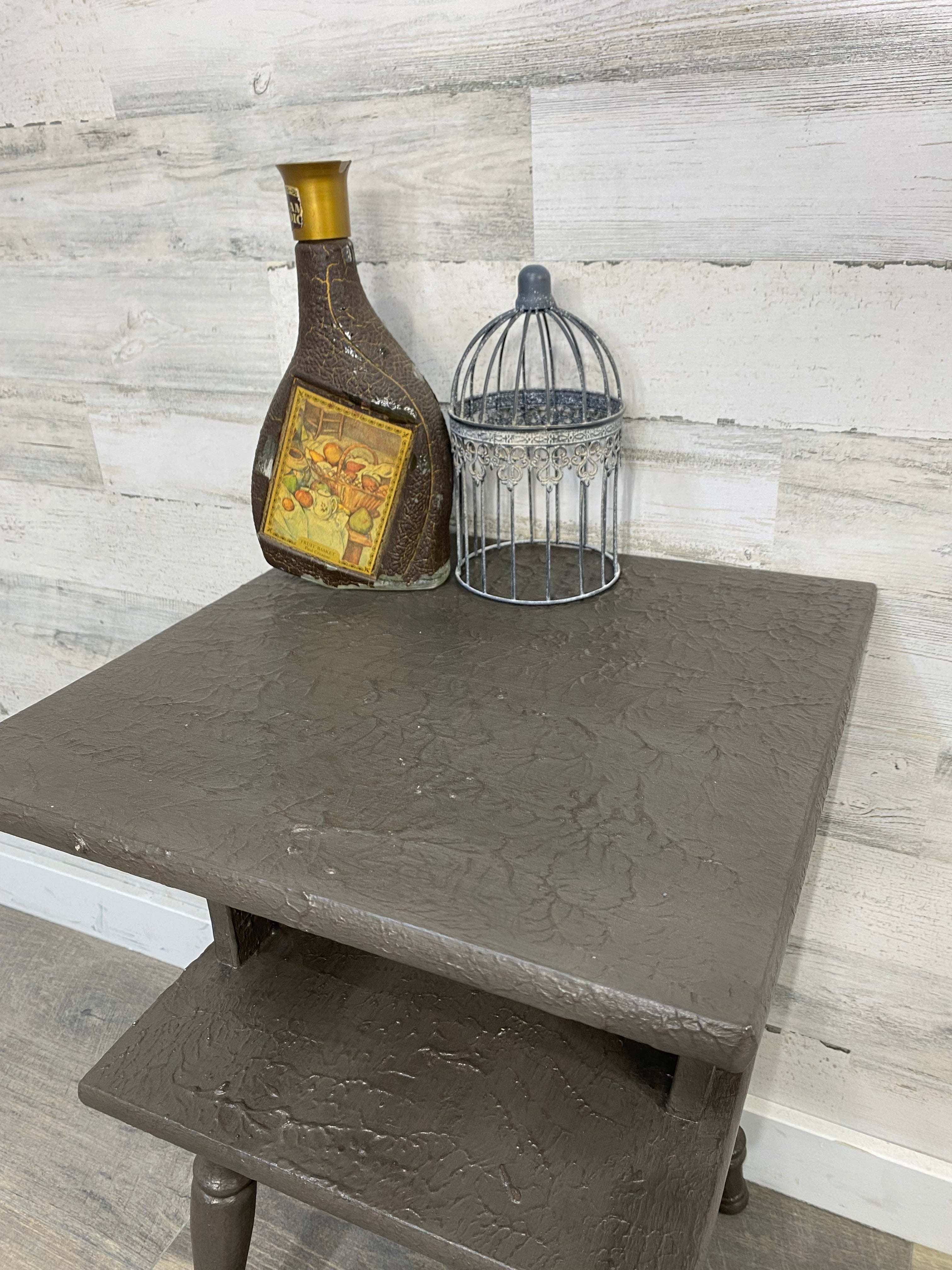 Brown Rustic End Table