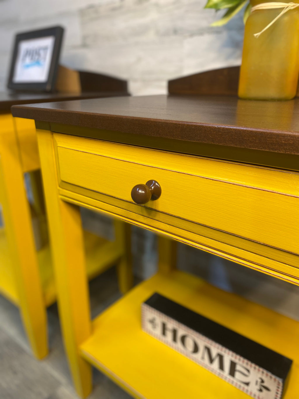 Yellow Ethan Allen Nightstands