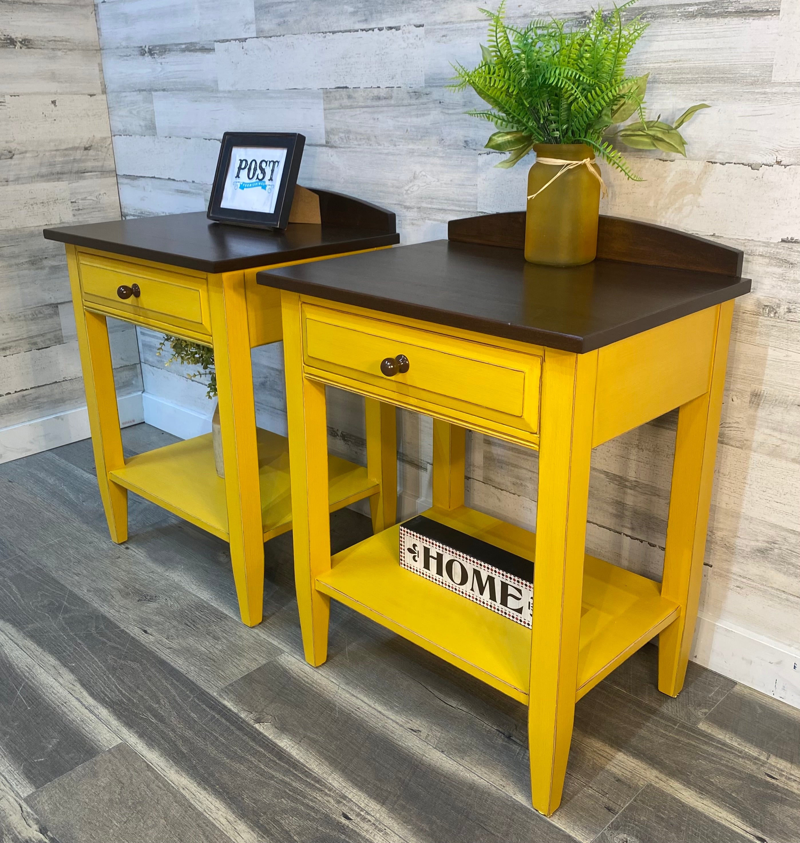 Yellow Ethan Allen Nightstands