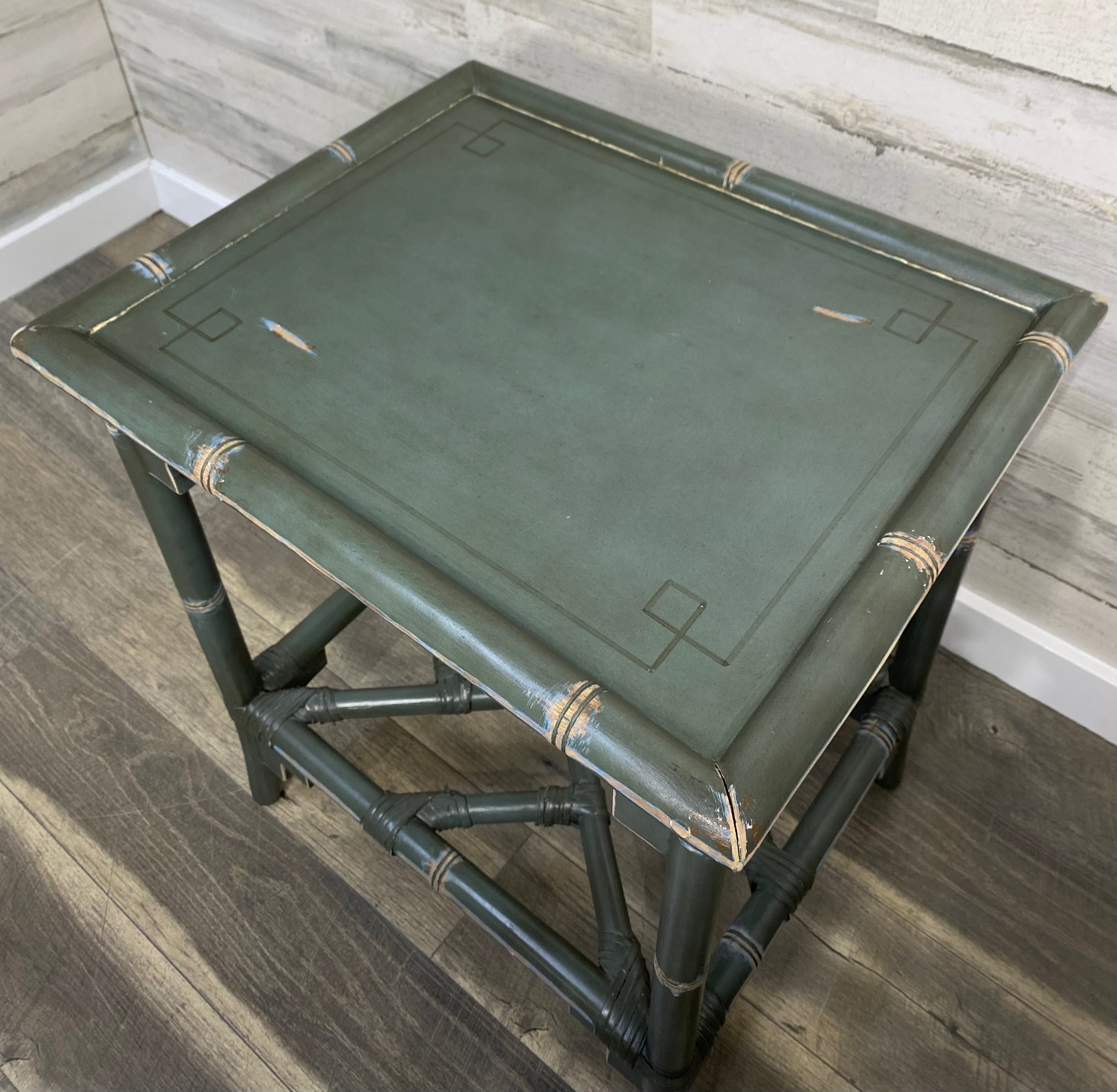 Pier 1 Green Bamboo End Table