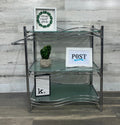 Glass & Metal Kitchen Tea Cart