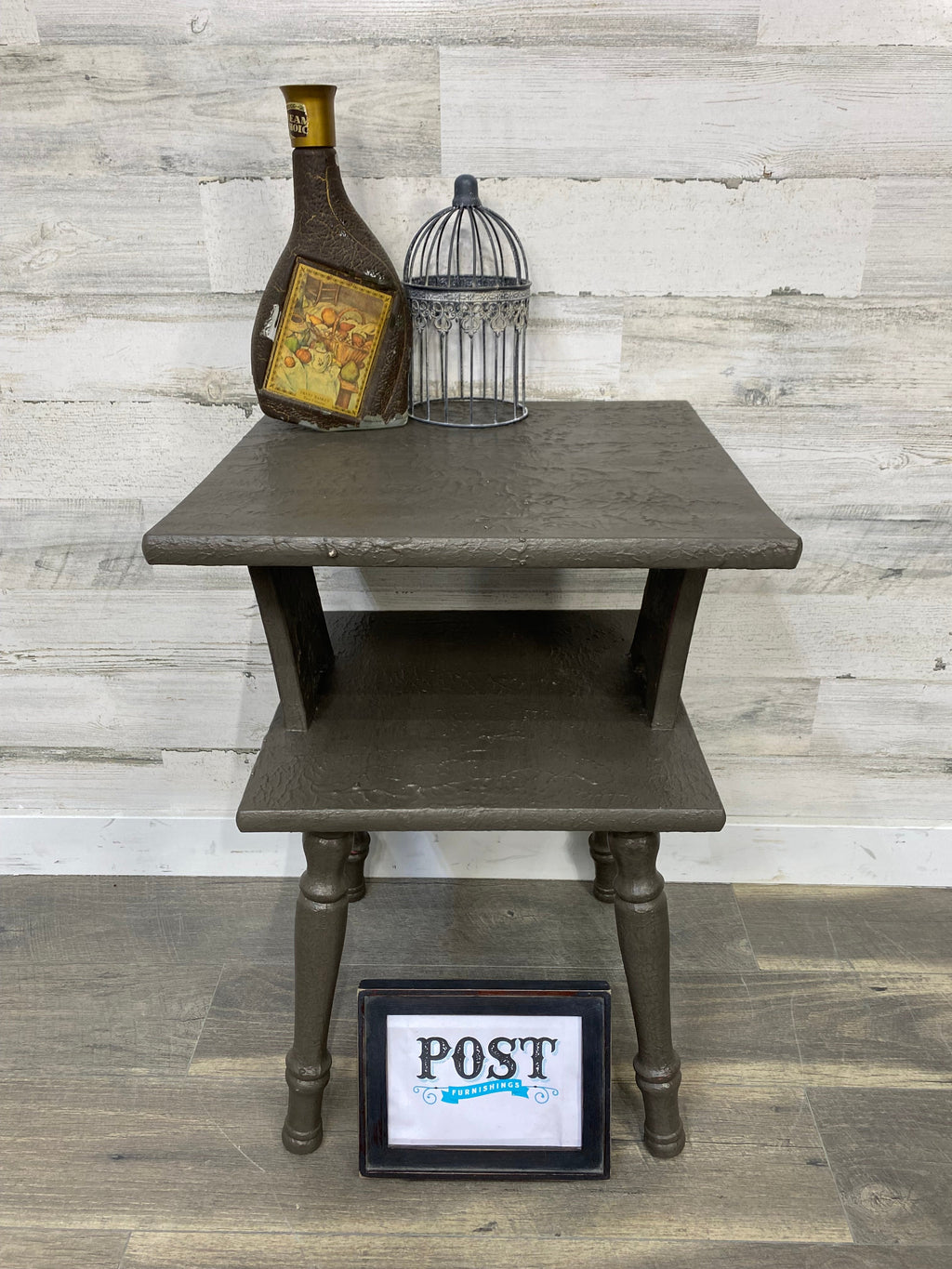 Brown Rustic End Table