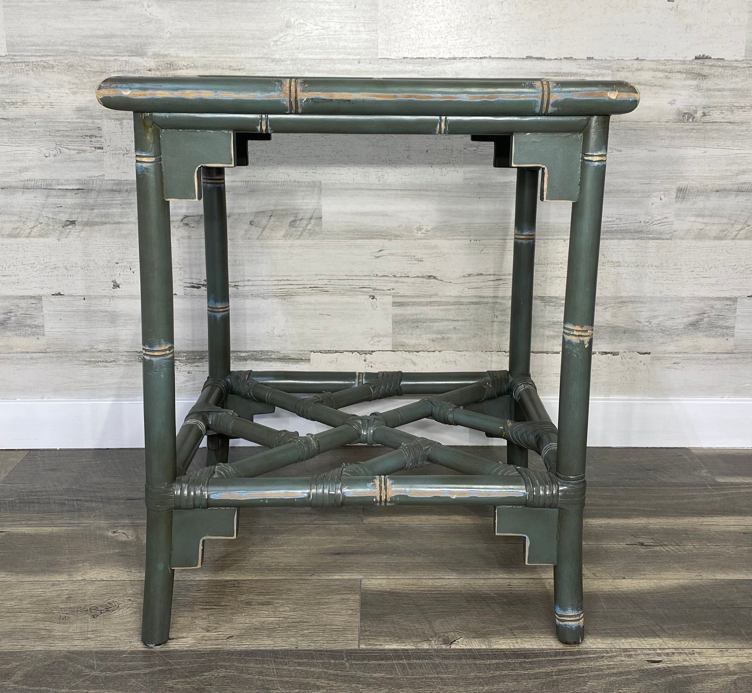 Pier 1 Green Bamboo End Table