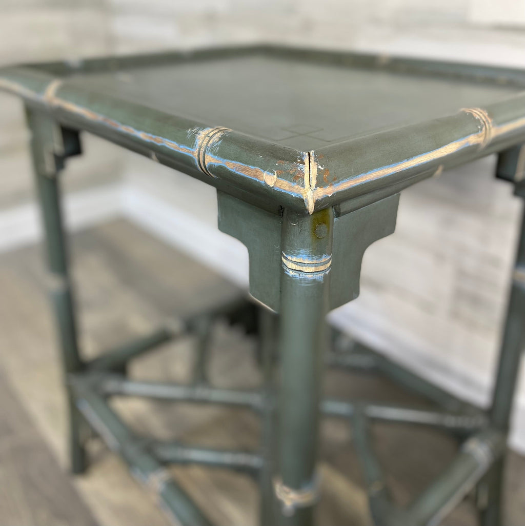 Pier 1 Green Bamboo End Table