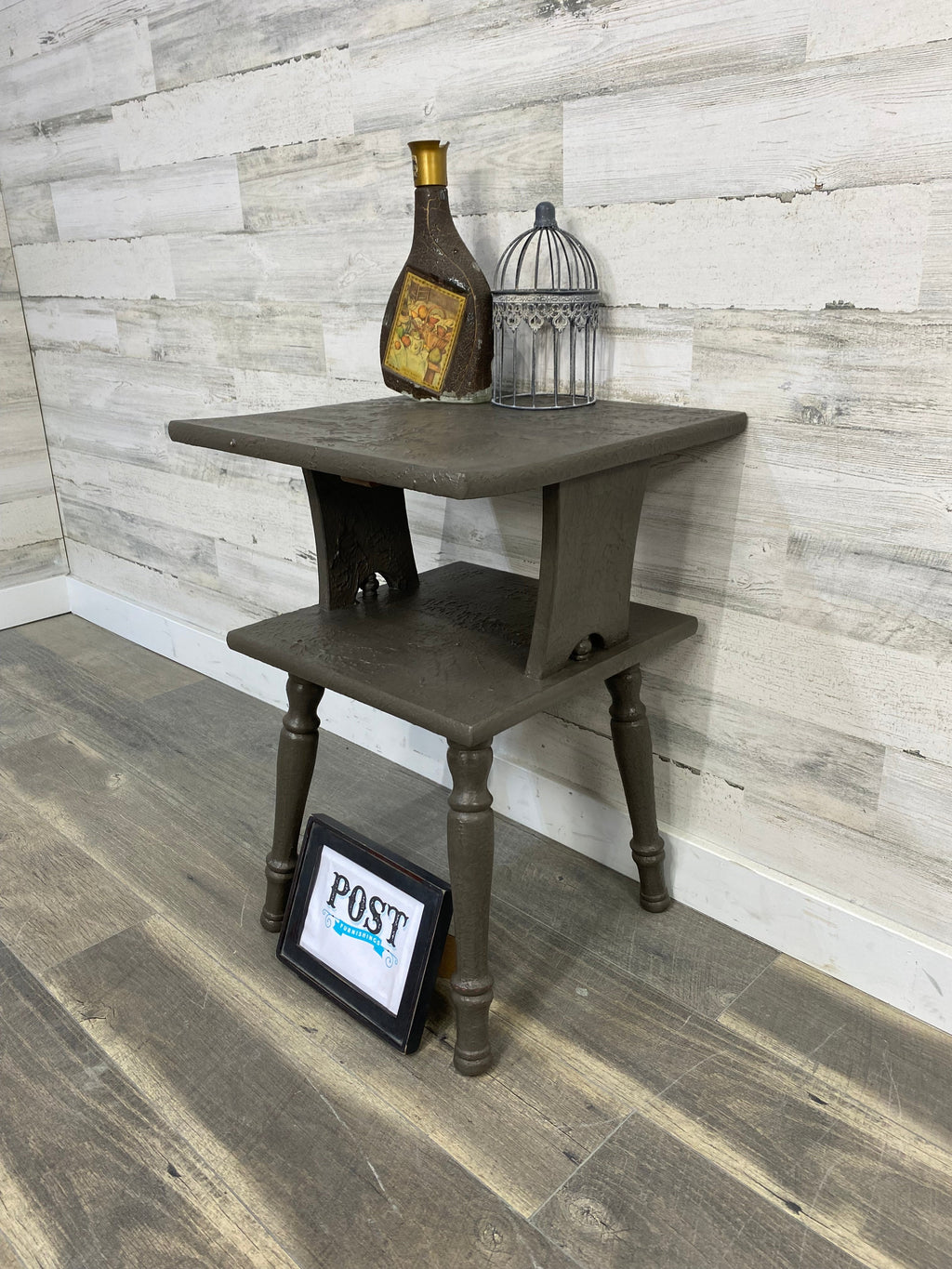 Brown Rustic End Table