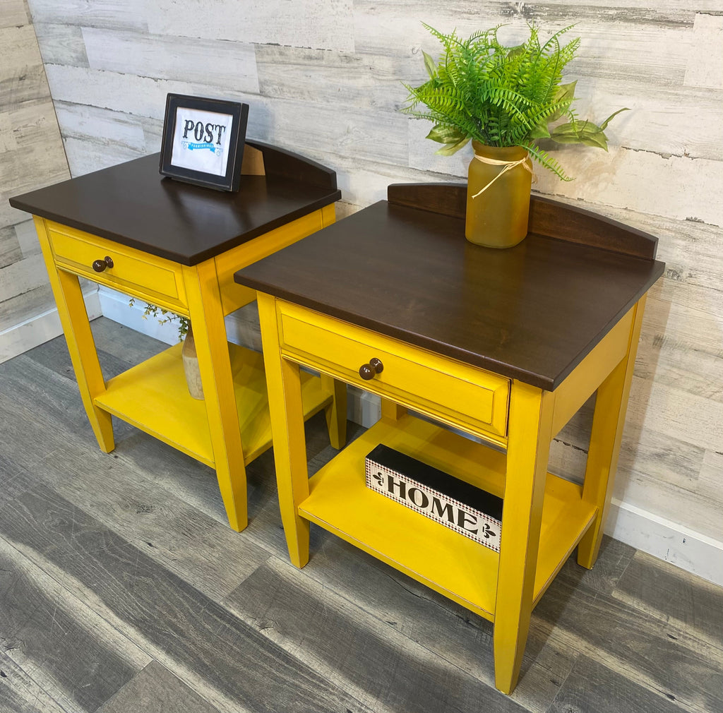 Yellow Ethan Allen Nightstands