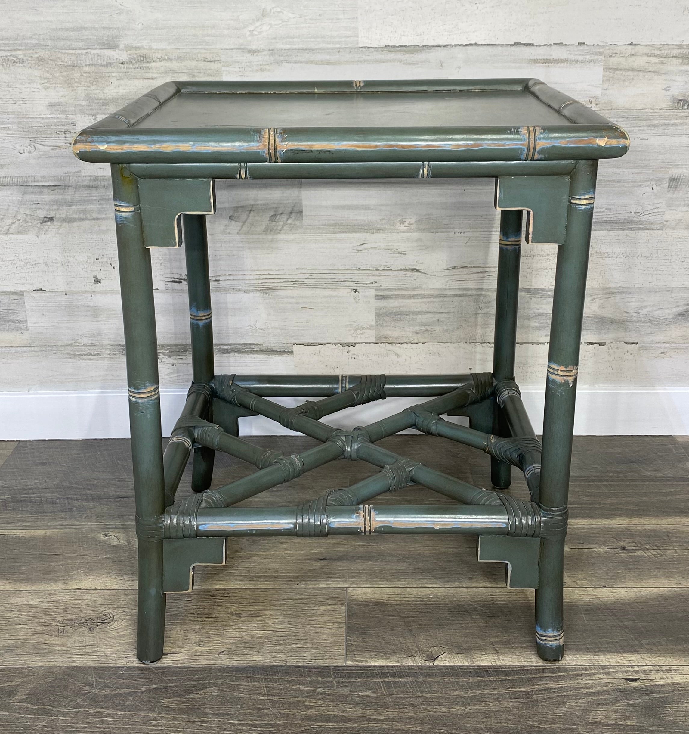 Pier 1 Green Bamboo End Table